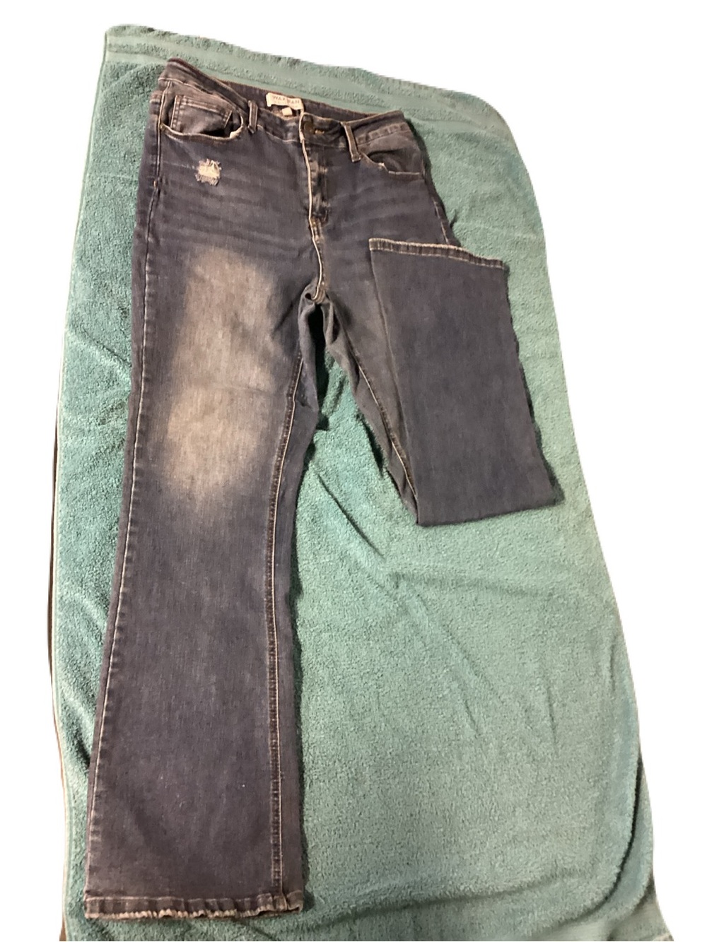 Wax Jean Women's Bootcut Jeans in Dark Blue Wash